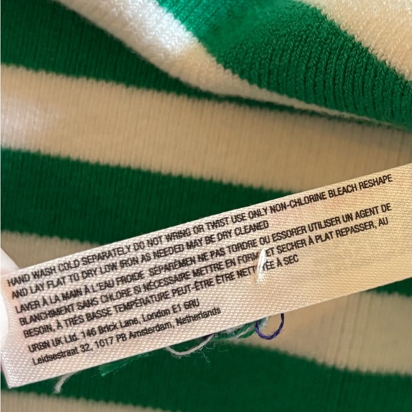 Daily Practice by Anthropologie Green & White Long Sleeve Striped Sweater, XL - Picture 10 of 12